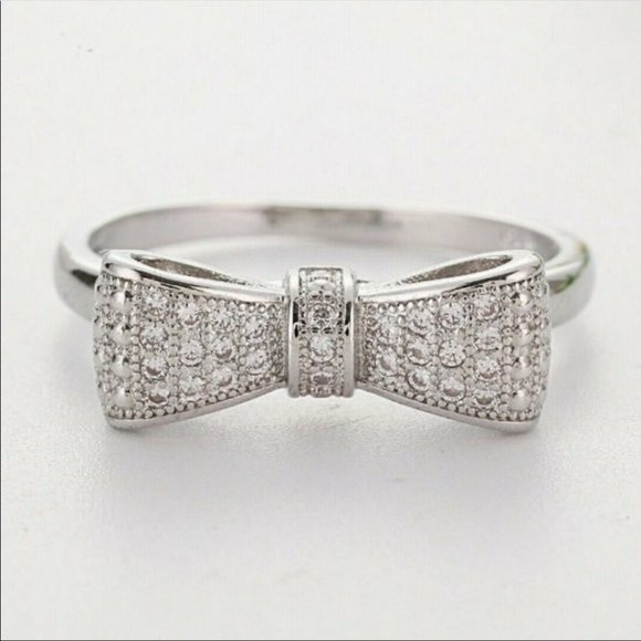 NEW 925 STERLING SILVER DIAMOND Ring - Picture 4 of 4